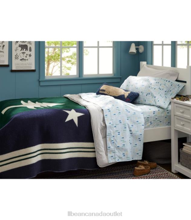 Bedding Natural H8XZ2757 State of Maine Throw Unisex L.L.Bean