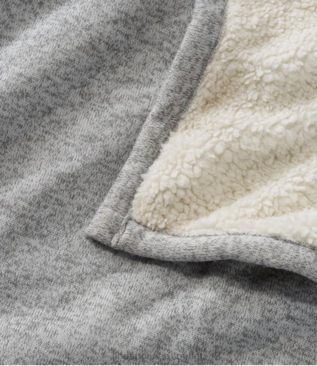 Bedding Red/Charcoal H8XZ5601 Sweater Fleece Throw Unisex L.L.Bean