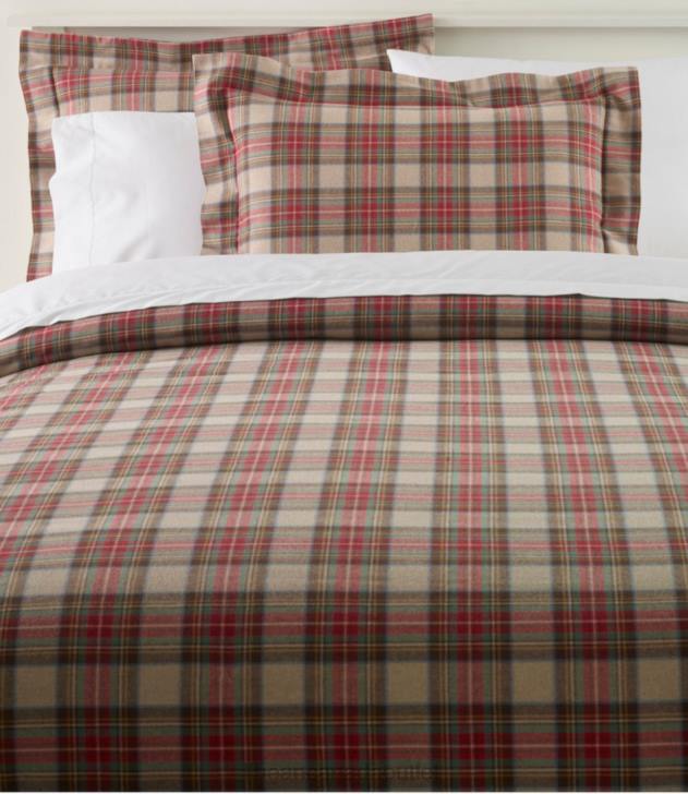 Bedding Antique Dress Stewart H8XZ5629 Heritage Chamois Flannel Comforter Cover Collection Plaid Unisex L.L.Bean