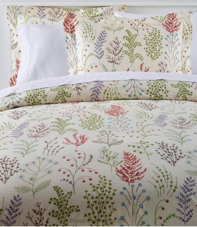 Bedding Botanical Floral Blue H8XZ2485 Botanical Floral Percale Comforter Cover Collection Unisex L.L.Bean
