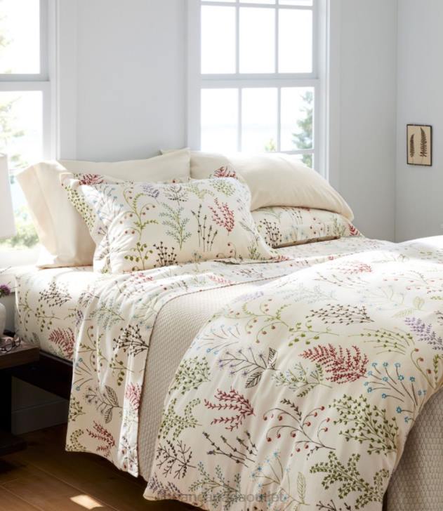Bedding Botanical Floral H8XZ4475 Flannel Comforter Cover Collection Unisex L.L.Bean