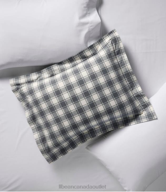 Bedding Charcoal Heather/Bone H8XZ2705 Ultrasoft Comfort Flannel Comforter Cover Collection Check Unisex L.L.Bean