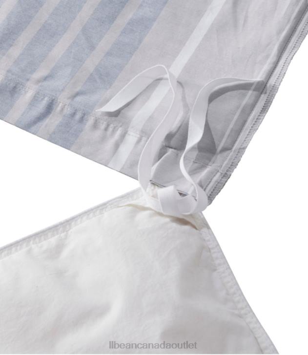 Bedding Gray H8XZ2764 Organic Cotton Comforter Cover Collection Stripe Unisex L.L.Bean