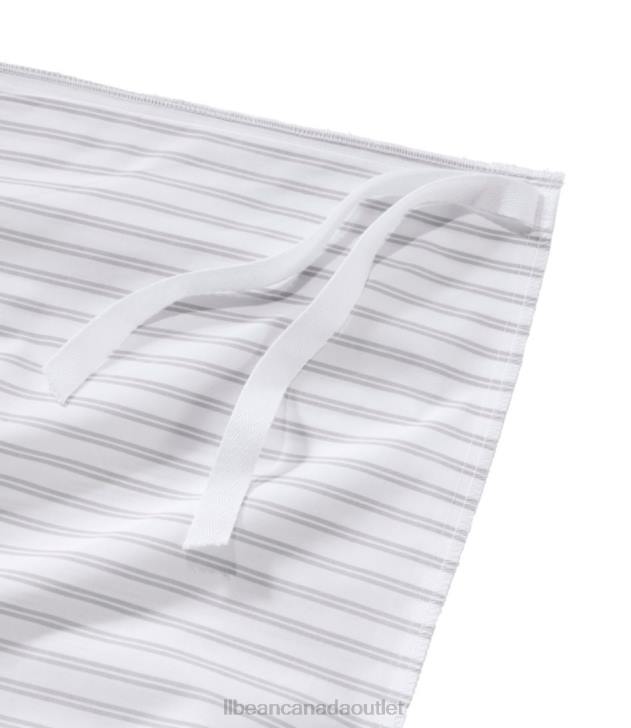 Bedding Mid-Blue H8XZ2641 Premium Egyptian Percale Comforter Cover Collection Stripe Unisex L.L.Bean