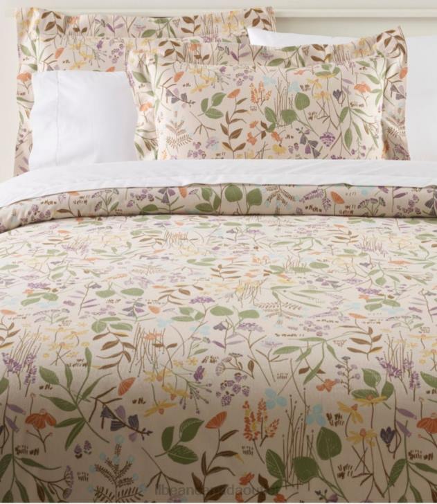 Bedding Silver H8XZ2539 Birch Floral Flannel Comforter Cover Collection Unisex L.L.Bean