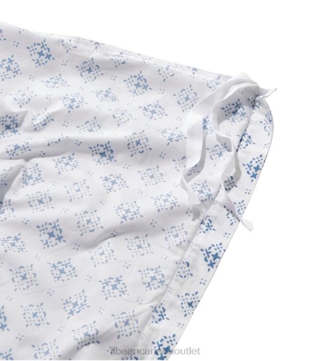 Bedding Soft Blue H8XZ2789 Premium Egyptian Percale Comforter Cover Collection Print Unisex L.L.Bean