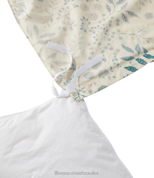 Bedding White/Floral H8XZ4559 280-Thread-Count Pima Cotton Percale Comforter Cover Collection Print Unisex L.L.Bean