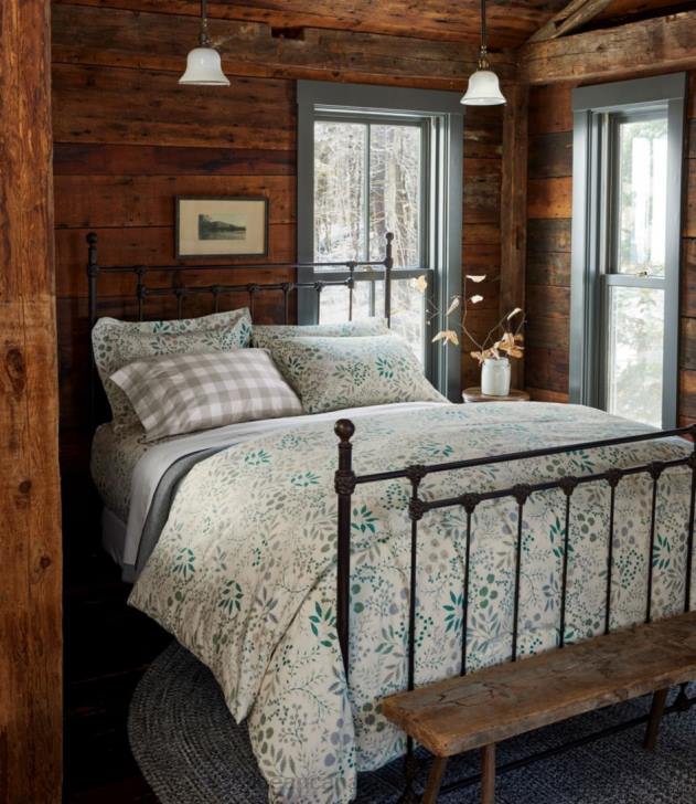 Bedding White/Floral H8XZ4559 280-Thread-Count Pima Cotton Percale Comforter Cover Collection Print Unisex L.L.Bean