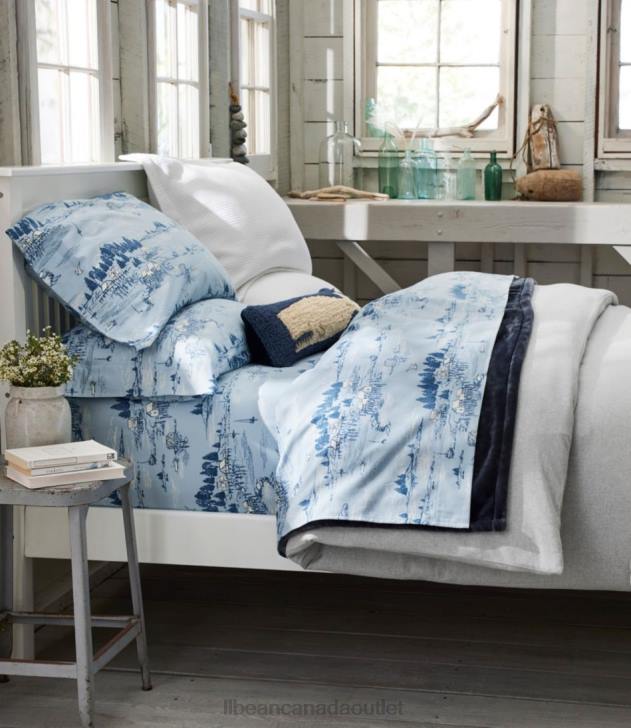 Bedding White H8XZ6831 Ultrasoft Comfort Flannel Comforter Cover Unisex L.L.Bean