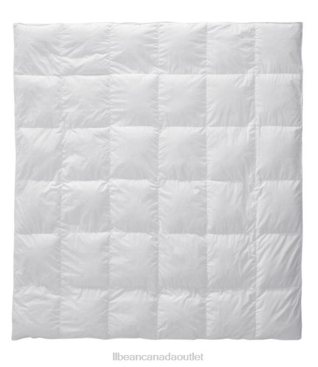 Bedding White H8XZ2797 Sateen Goose Down Comforter Unisex L.L.Bean