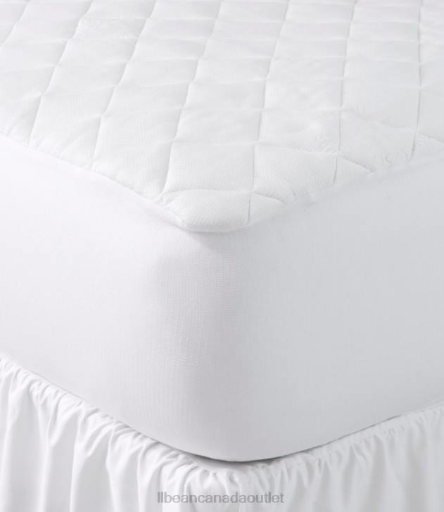 Bedding White H8XZ2657 Knit Top Waterproof Mattress Pad Unisex L.L.Bean