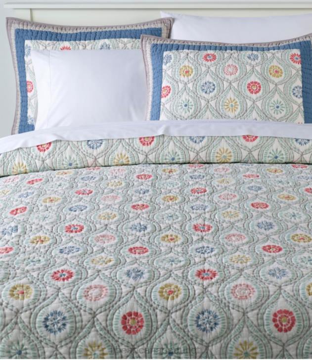 Bedding Multi H8XZ2472 Botanical Border Quilt Collection Unisex L.L.Bean