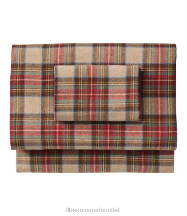 Bedding Antique Dress Stewart H8XZ5521 Heritage Chamois Flannel Sheet Collection Plaid Unisex L.L.Bean