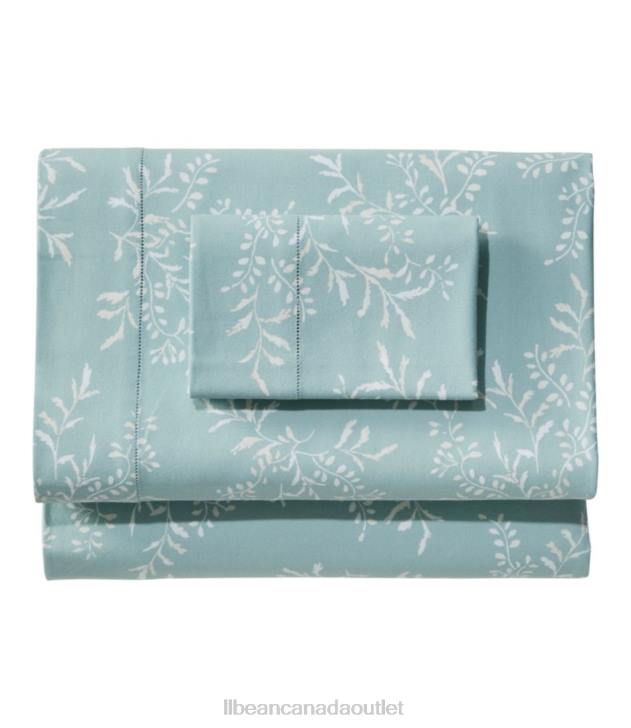 Bedding Bluegrass Botanical H8XZ4484 Premium Supima Flannel Sheet Collection Print Unisex L.L.Bean