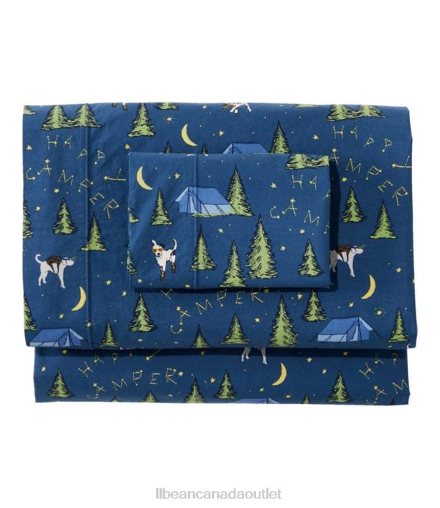 Bedding Bright Mariner H8XZ2521 Happy Camper Percale Sheet Set Unisex L.L.Bean