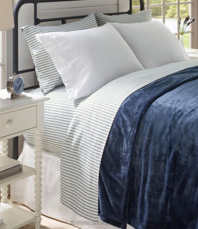 Bedding Feldspar H8XZ4444 Ultrasoft Comfort Flannel Sheet Set Stripe Unisex L.L.Bean