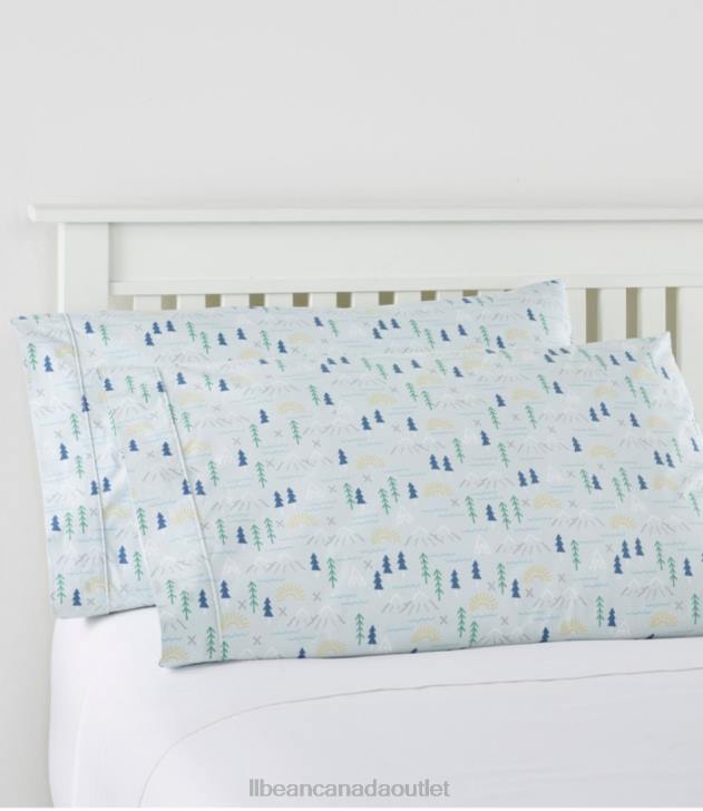 Bedding Pale Blue H8XZ2636 Outdoors Percale Sheet Set Unisex L.L.Bean