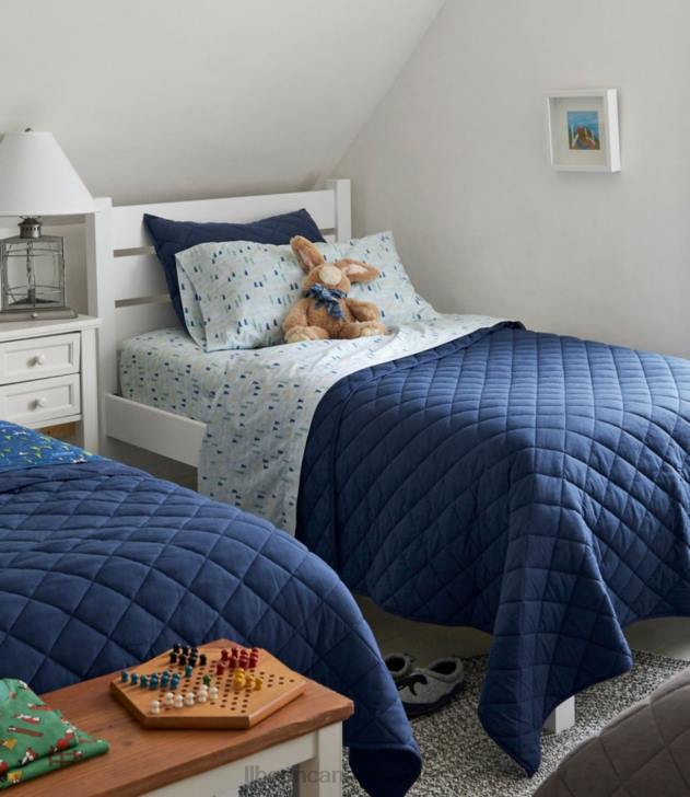 Bedding Pale Blue H8XZ2636 Outdoors Percale Sheet Set Unisex L.L.Bean