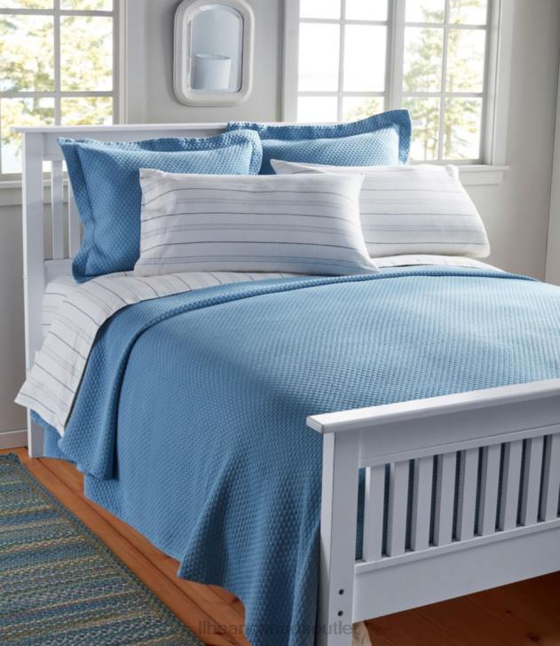 Bedding Sea Salt H8XZ2774 Organic Flannel Sheet Collection Stripe Unisex L.L.Bean