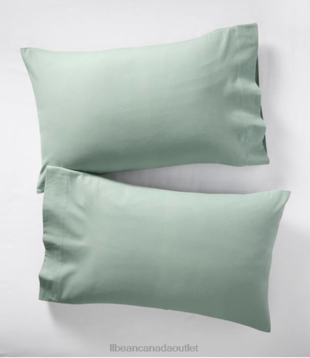 Bedding Silver Sage H8XZ5553 Ultrasoft Comfort Flannel Pillowcases Set of Two Unisex L.L.Bean