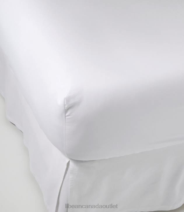 Bedding Silver Sand H8XZ6265 280-Thread-Count Pima Cotton Percale Sheet Fitted Unisex L.L.Bean
