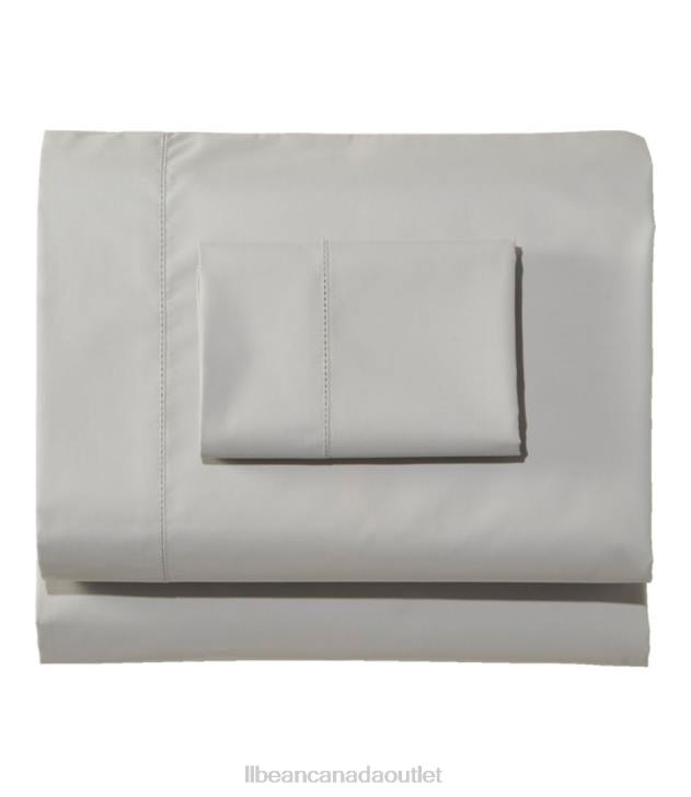 Bedding Vapor Gray H8XZ7108 280-Thread-Count Pima Cotton Percale Sheet Set Unisex L.L.Bean