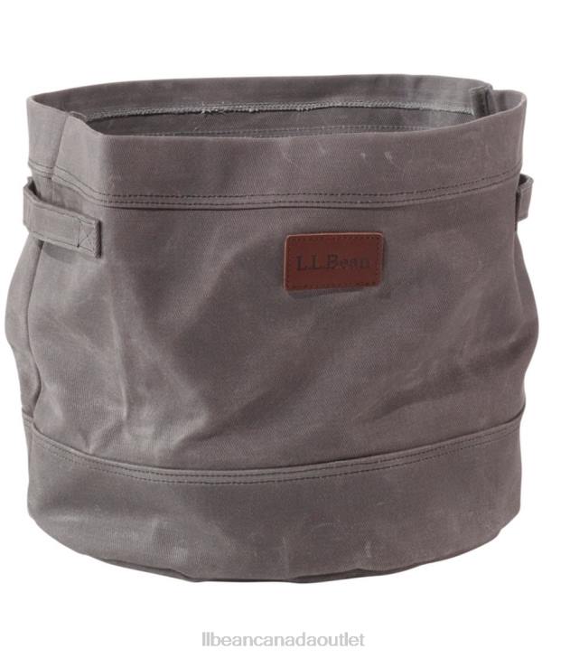 Home Decor Charcoal H8XZ2698 Waxed-Canvas Storage Tote Unisex L.L.Bean