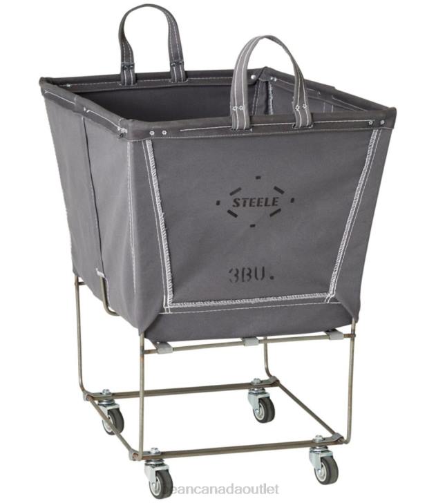 Home Decor Gray H8XZ4511 Steele Three Bushel Elevated Cart with Casters Unisex L.L.Bean