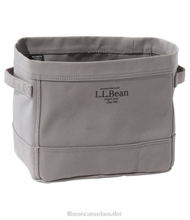 Home Decor Natural/Frost Gray H8XZ4330 Canvas Storage Tote Rectangular Unisex L.L.Bean