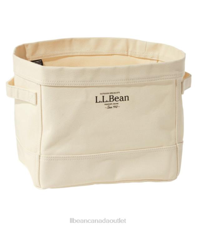 Home Decor Natural H8XZ2474 Canvas Storage Tote Rectangular Unisex L.L.Bean