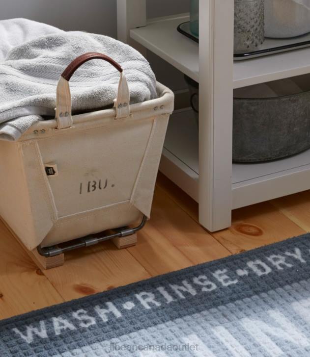 Home Decor Natural H8XZ2888 Steele Small Carry Basket With Wood Runners Unisex L.L.Bean