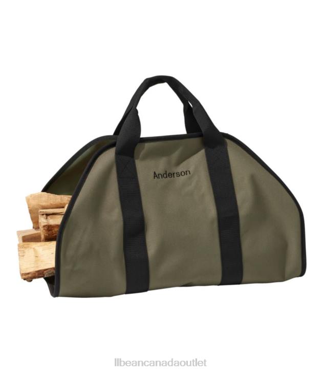 Home Decor Dusty Olive H8XZ4500 Dura-Tough Sling Log Carrier Unisex L.L.Bean