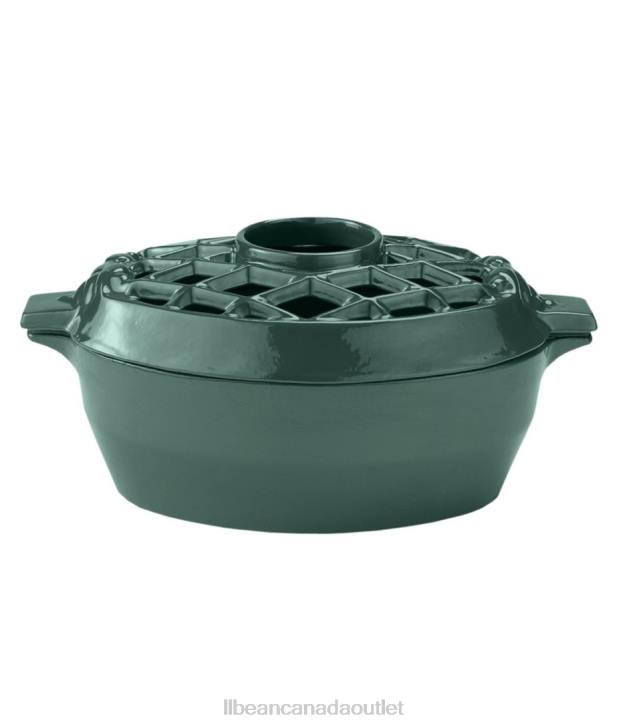 Home Decor Forest Green Enamel H8XZ2511 Lattice Stovetop Steamer Unisex L.L.Bean