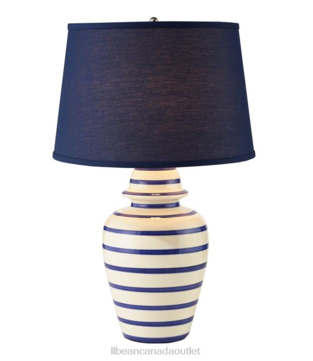 Home Decor Indigo H8XZ2792 Portland Ceramic Lamp Stripe Unisex L.L.Bean