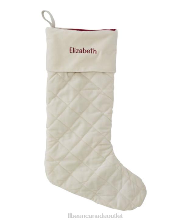 Home Decor Cream H8XZ5542 Classic Velvet Christmas Stocking Unisex L.L.Bean