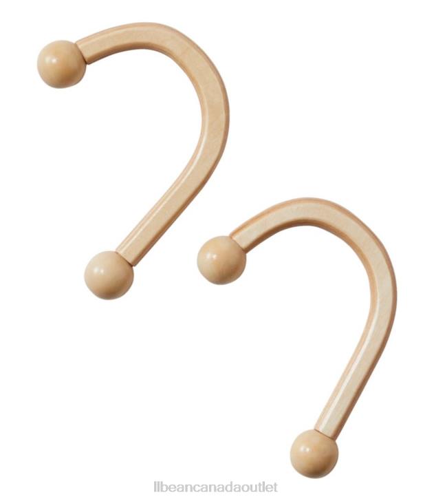 Home Decor Natural H8XZ2807 Wooden Stocking Hangers Set of Two Unisex L.L.Bean