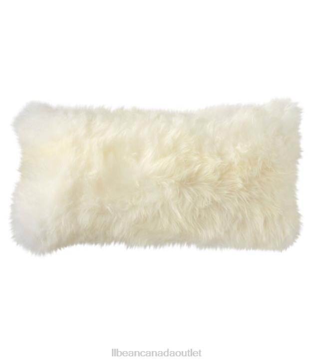 Home Decor Ivory H8XZ5639 Sheepskin Throw Pillow Unisex L.L.Bean