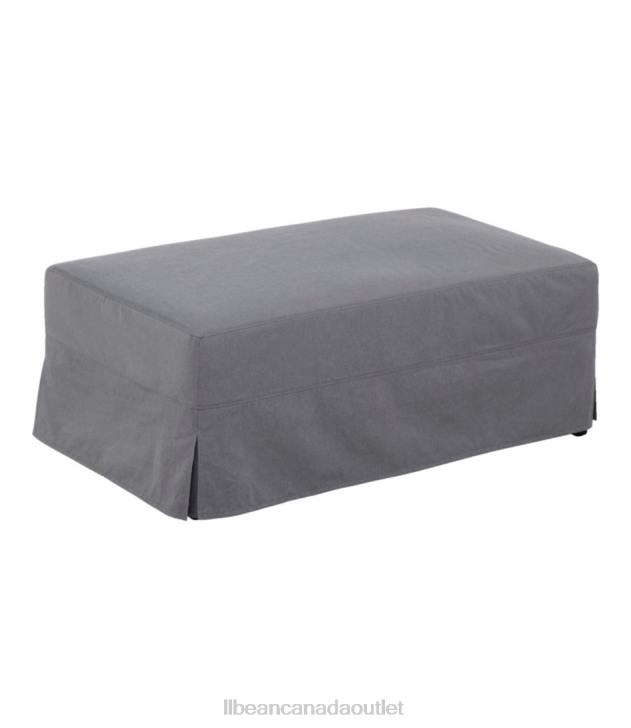 Indoor Furniture Chambray H8XZ4556 Harrington Slipcovered Ottoman Unisex L.L.Bean