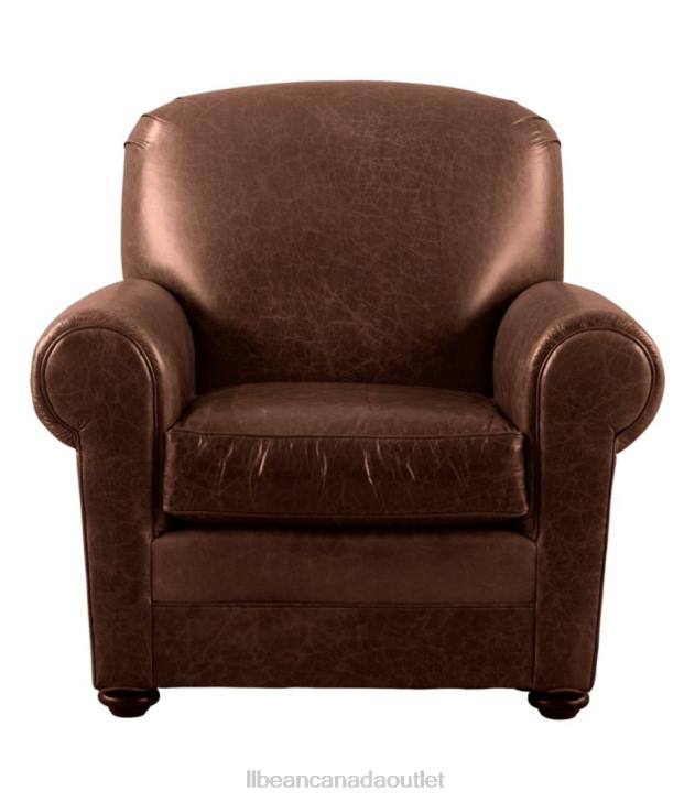 Indoor Furniture Chestnut Brown H8XZ2832 Leather Lodge Chair Unisex L.L.Bean