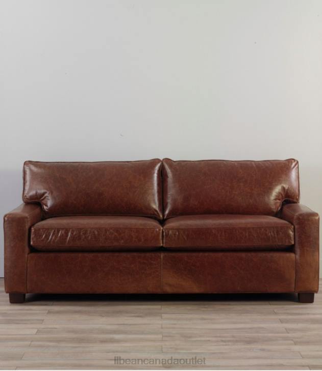 Indoor Furniture Chestnut Brown H8XZ2901 Portland Leather Sofa Unisex L.L.Bean