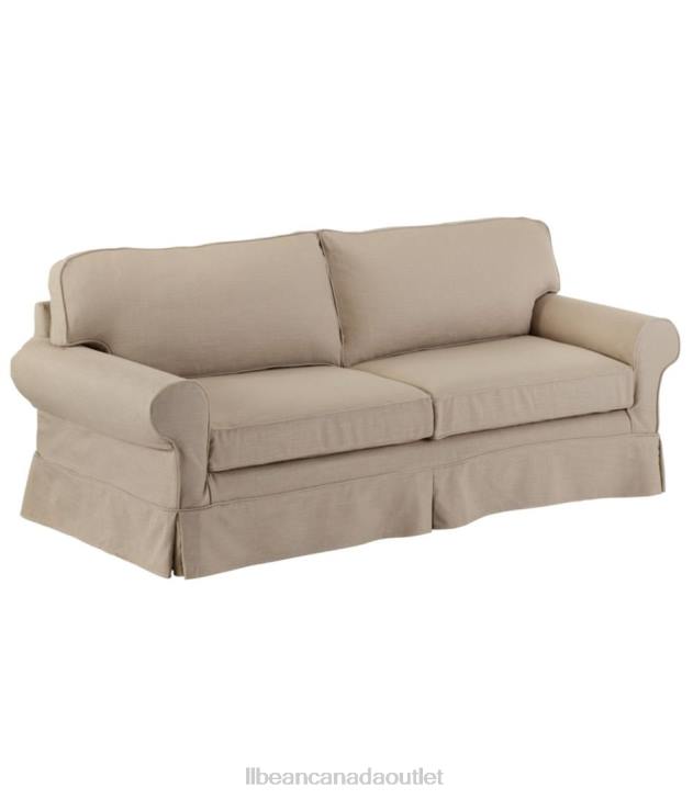 Indoor Furniture Khaki H8XZ2910 Pine Point Slipcovered Sofa Performance Linen Unisex L.L.Bean