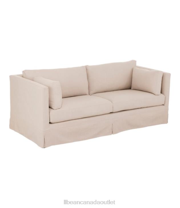 Indoor Furniture Linen Beige H8XZ2914 Harrington Slipcovered Sofa Unisex L.L.Bean