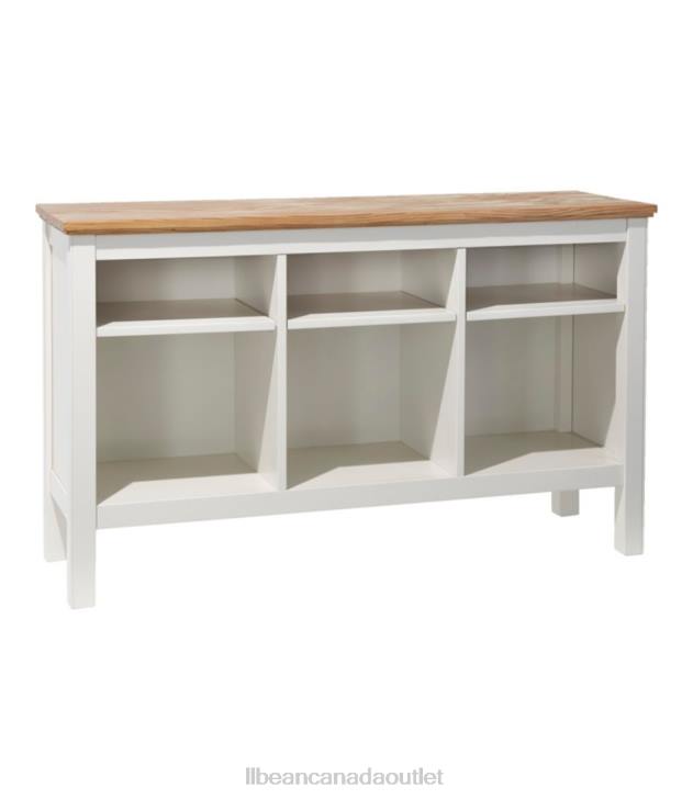 Indoor Furniture Paperwhite H8XZ2874 Painted Farmhouse Storage Console Wood Top Unisex L.L.Bean