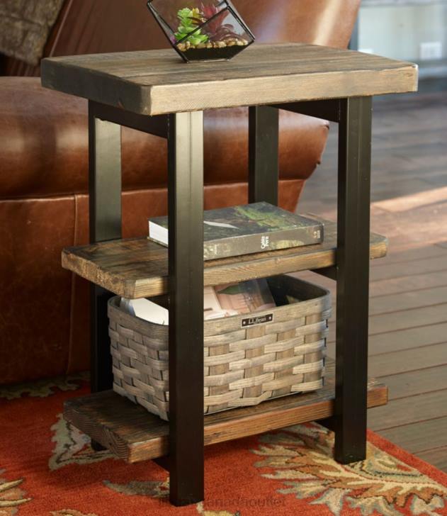 Indoor Furniture Rustic Natural H8XZ2850 Rough Pine End Table Unisex L.L.Bean