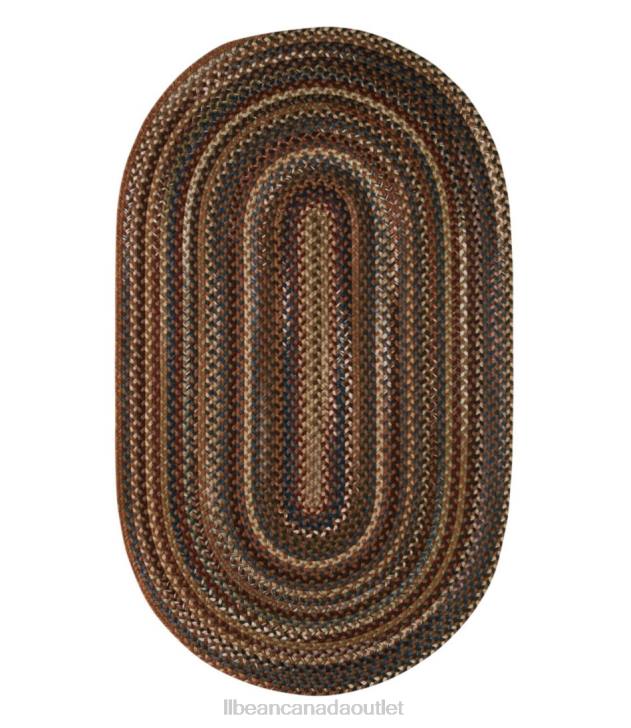 Home Goods Chestnut H8XZ2484 Braided Wool Rug Oval Unisex L.L.Bean