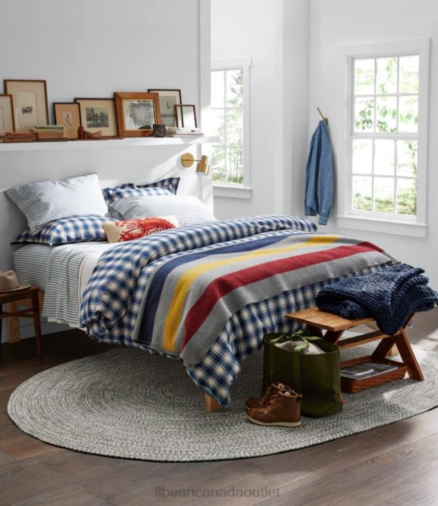 Home Goods Gray Multi H8XZ4346 All-Weather Braided Rug Concentric Pattern Oval Unisex L.L.Bean