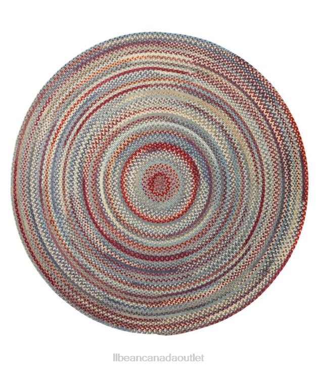 Home Goods Indigo Multi H8XZ6384 Braided Wool Rug Unisex L.L.Bean