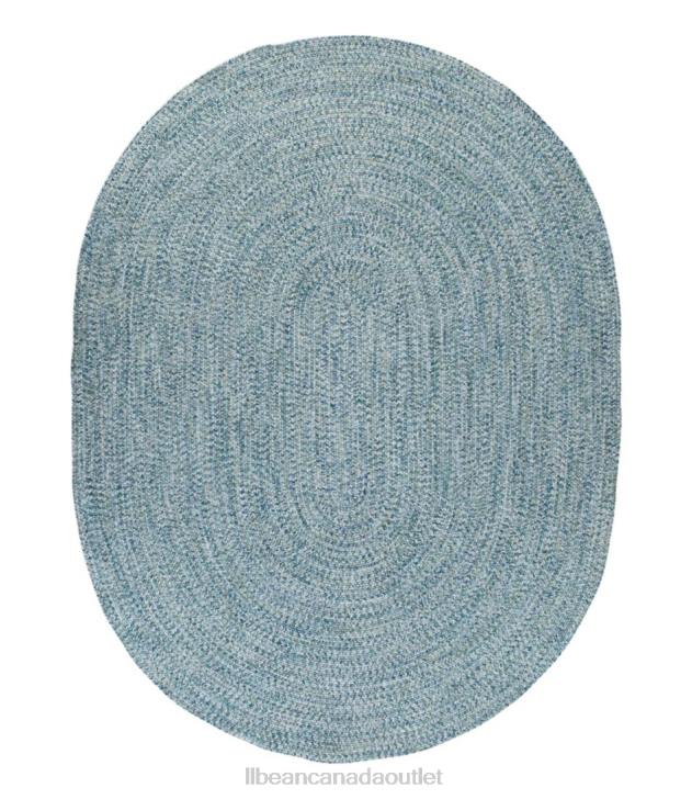 Home Goods Ocean H8XZ2494 All-Weather Braided Rug Concentric Pattern Oval Unisex L.L.Bean