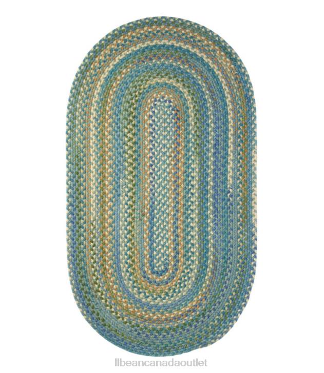 Home Goods Sea Glass H8XZ7124 Braided Wool Rug Oval Unisex L.L.Bean