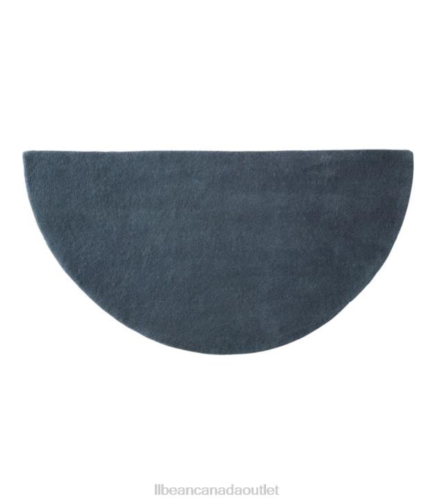 Home Goods Slate Blue H8XZ2722 Wool Hearth Rug Crescent Unisex L.L.Bean